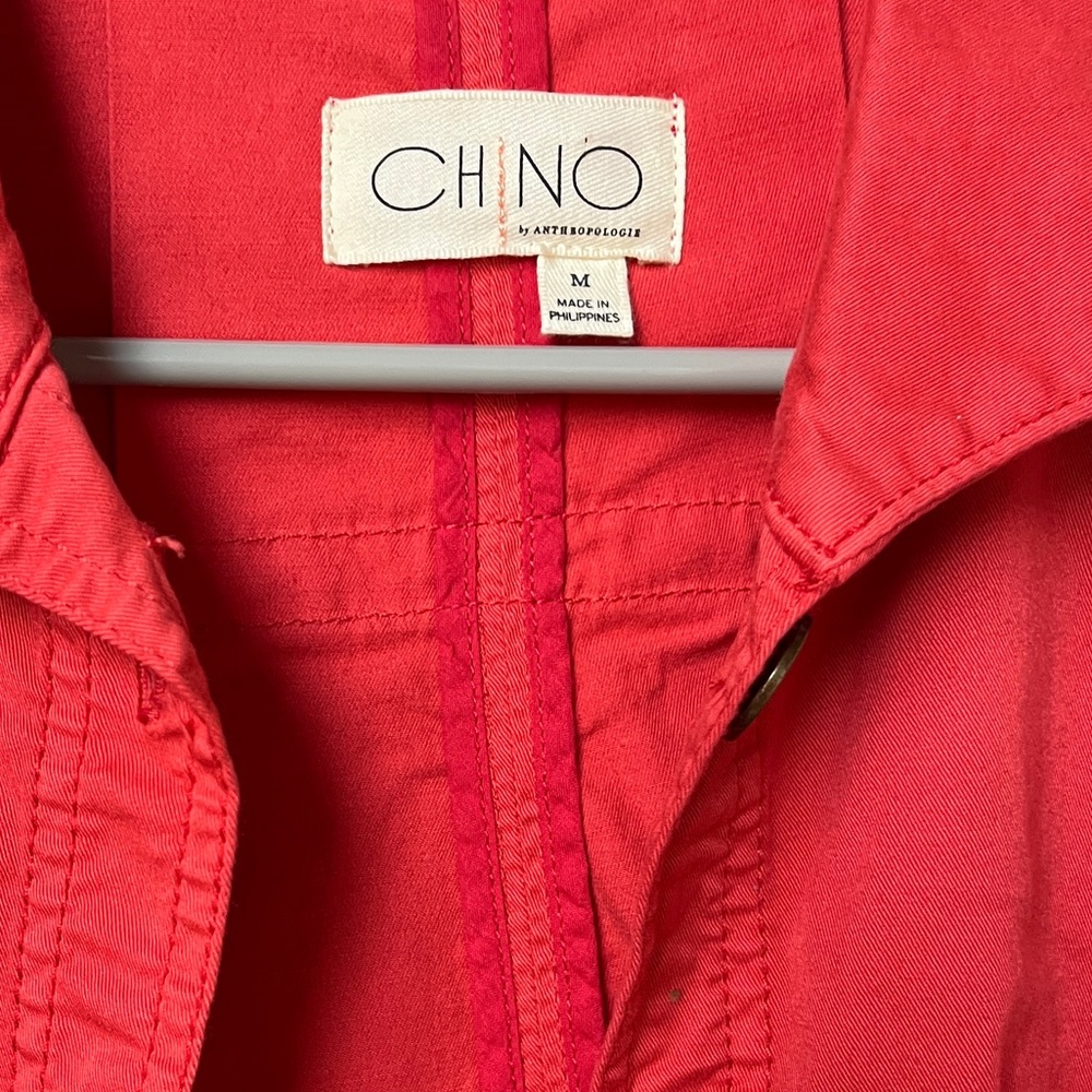 Anthropologie Chino Red Crop Swing Jacket Size Medium - Picture 5 of 6